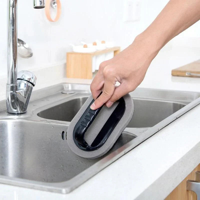 Cleaning sponge brush for stubborn dirt