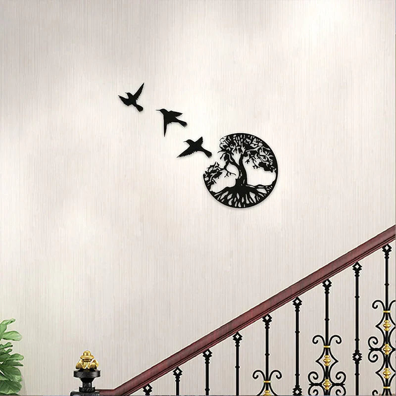 Elegant Metal Tree Wall Decoration