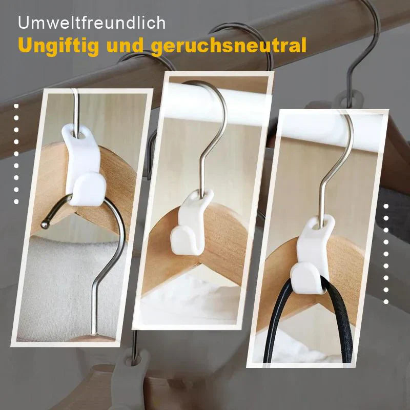 Space - Saving Connecting Hooks for Clothes Hangers (6 Pieces)