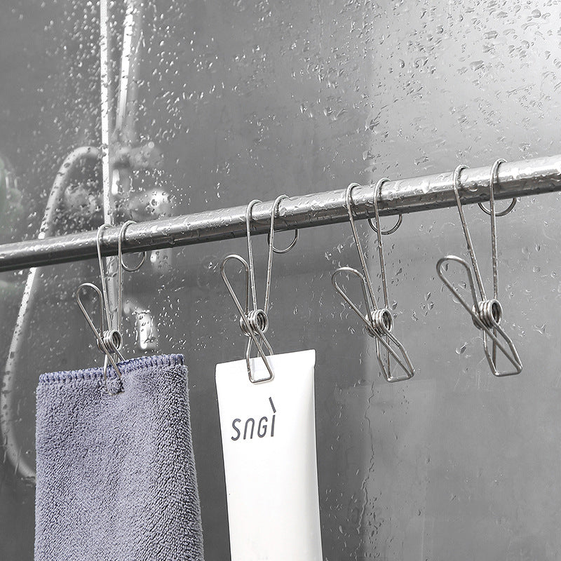 Stainless Steel Hook Clips for Versatile Applications (10 Pieces)
