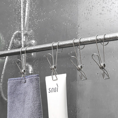 Stainless Steel Hook Clips for Versatile Applications (10 Pieces)