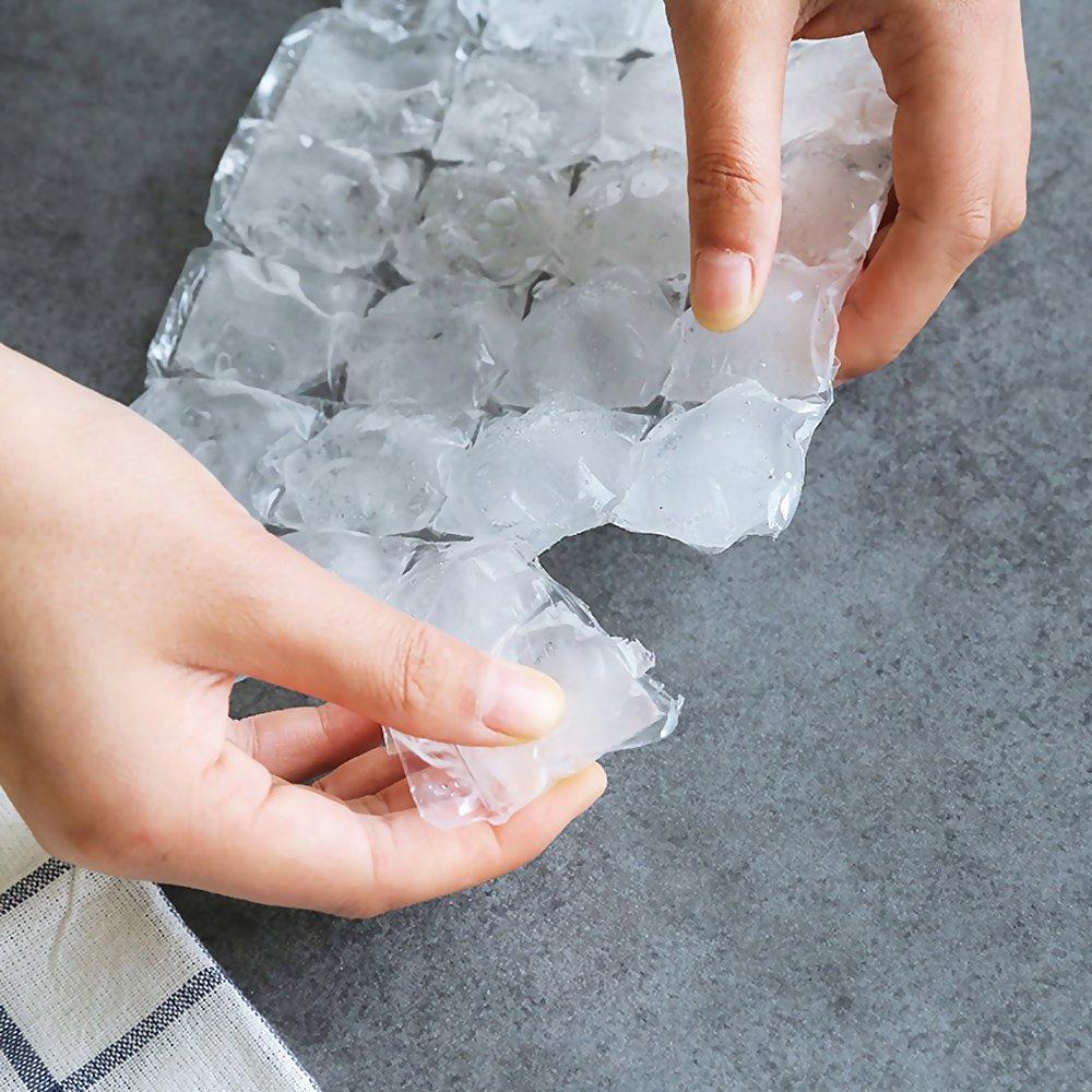 Ice Cube Bag with Self - Closing Fastener