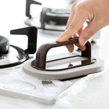 Cleaning sponge brush for stubborn dirt
