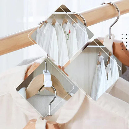Space - Saving Connecting Hooks for Clothes Hangers (6 Pieces)