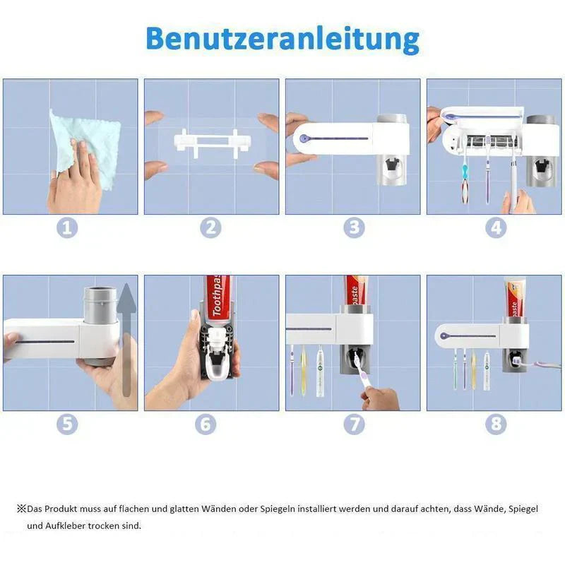 2 - In-1 Disinfectant Toothbrush Holder