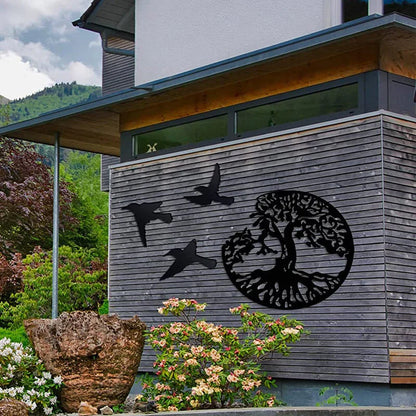 Elegant Metal Tree Wall Decoration