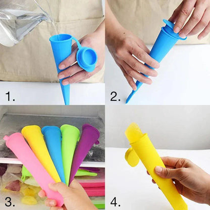 Reusable Silicone Ice Moulds in a Set