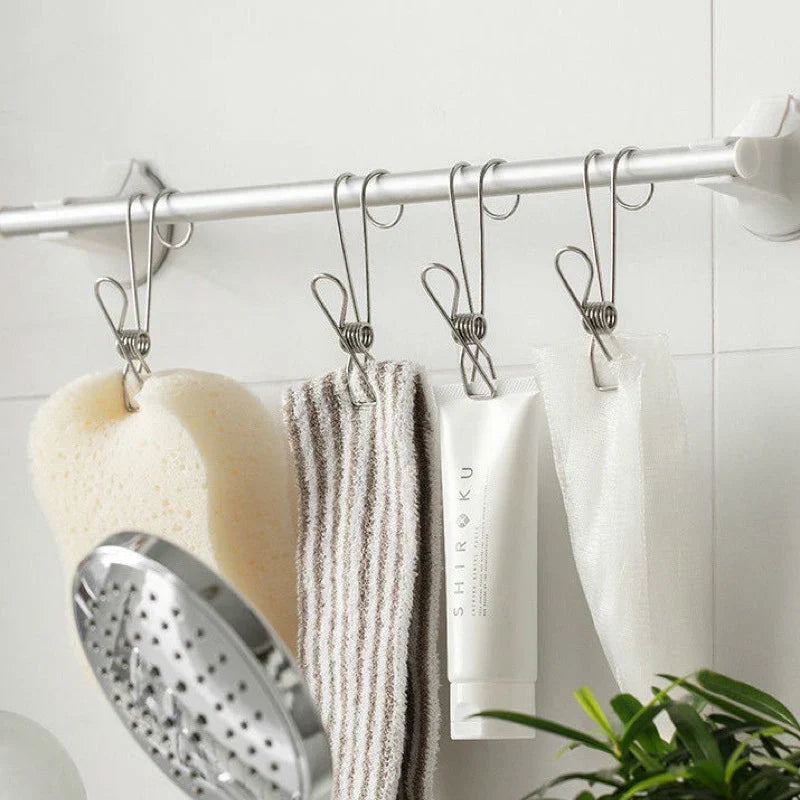 Stainless Steel Hook Clips for Versatile Applications (10 Pieces)