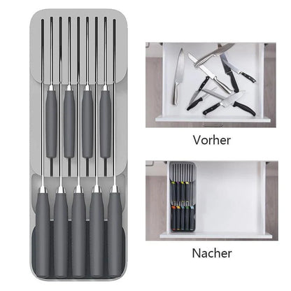 Secure Knife-Set Storage for Kitchen Drawers