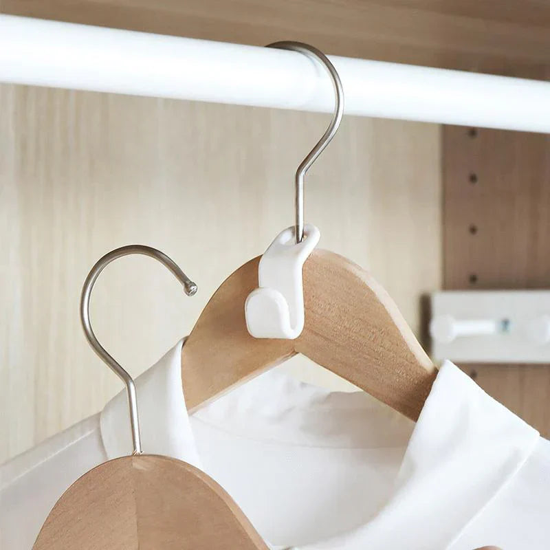 Space - Saving Connecting Hooks for Clothes Hangers (6 Pieces)