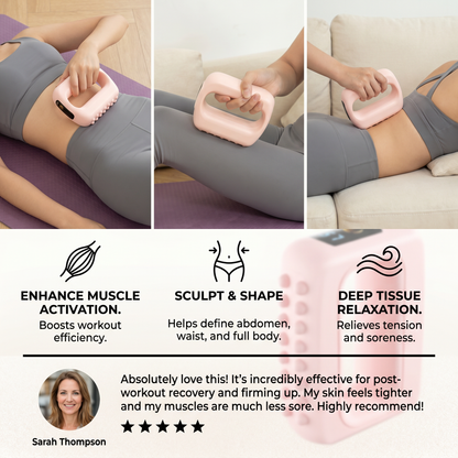 Fascia Massage Device – Vibrating Muscle Activation and Body Shaping Device for Abdomen, Waist and Full Body