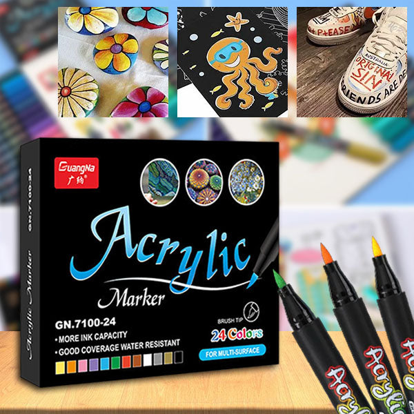 Acrylic Pencil Set (12 Colours)