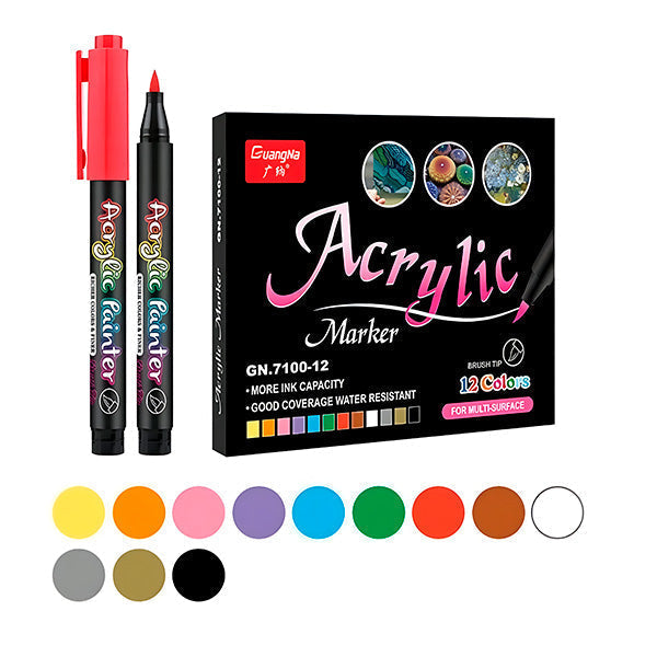 Acrylic Pencil Set (12 Colours)