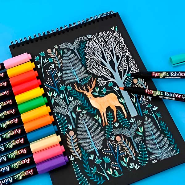 Acrylic Pencil Set (12 Colours)