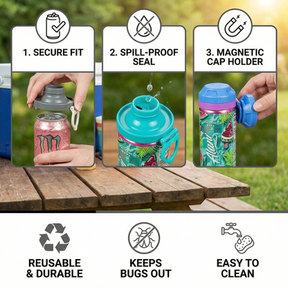 Magnetic Can Lids – Reusable Spill-Proof Covers for All Cans