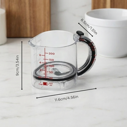 Adjustable Measuring Cup – Multifunctional Kitchen Tool with Scraper and Sealing Base