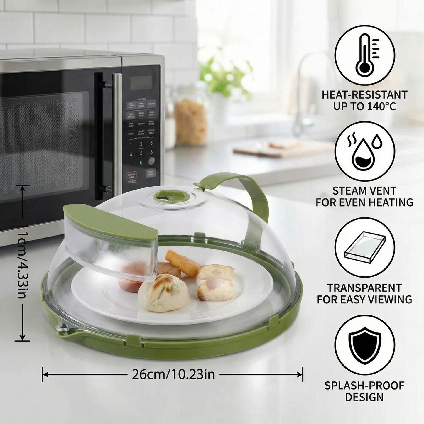 Microwave Cover – Heat-Resistant, Transparent and with Steam Vent