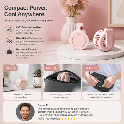 Compact USB Mini Fan – Quiet, Powerful & Versatile for Use Anywhere