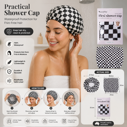 Practical Shower Cap – Waterproof Hair Care Cap to Protect Against Frizz & Moisture