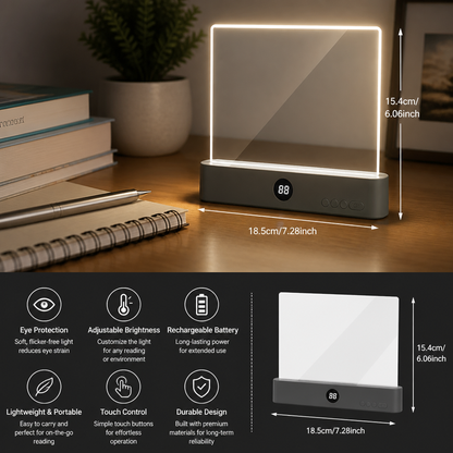 Rechargeable LED Reading Lamp – Portable Book and Night Light for Relaxing and Stress-Free Moments
