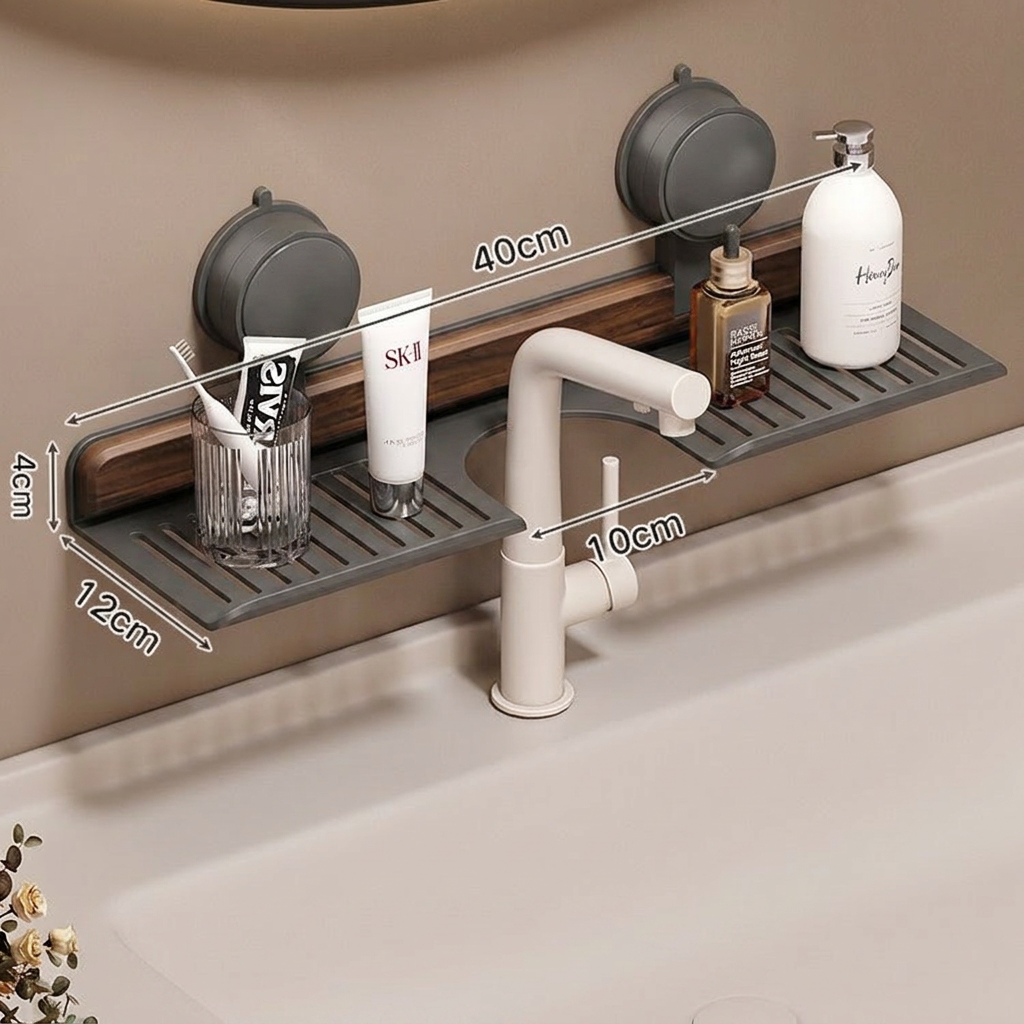 Modern Sink Shelf with Suction Cup – Drill-Free Storage Rack for a Beautiful Home