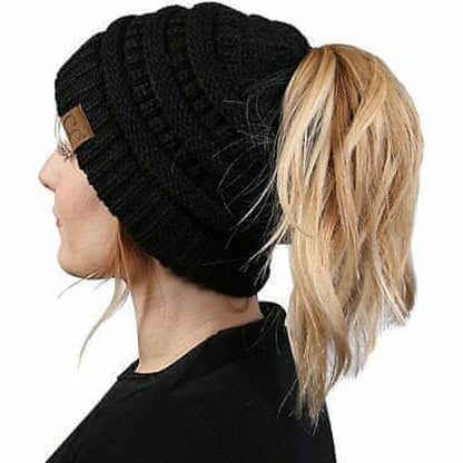 Handmade Ponytail Beanie for Women