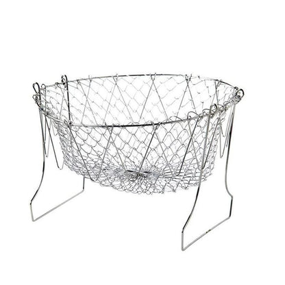 Flexible Stainless Steel Strainer Basket for Cooking & Deep - Frying