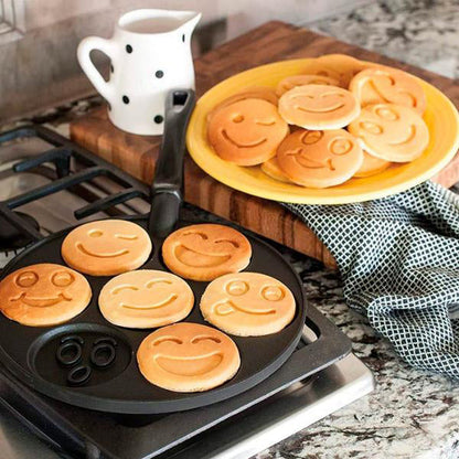 Pancake Pan with Smiley Motifs