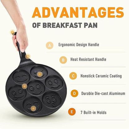 Pancake Pan with Smiley Motifs