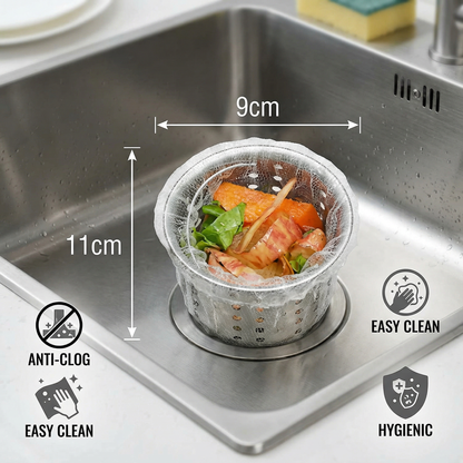 Disposable Sink Strainer Nets – Anti-Clog Mesh for Sink & Drain (200-Pack)