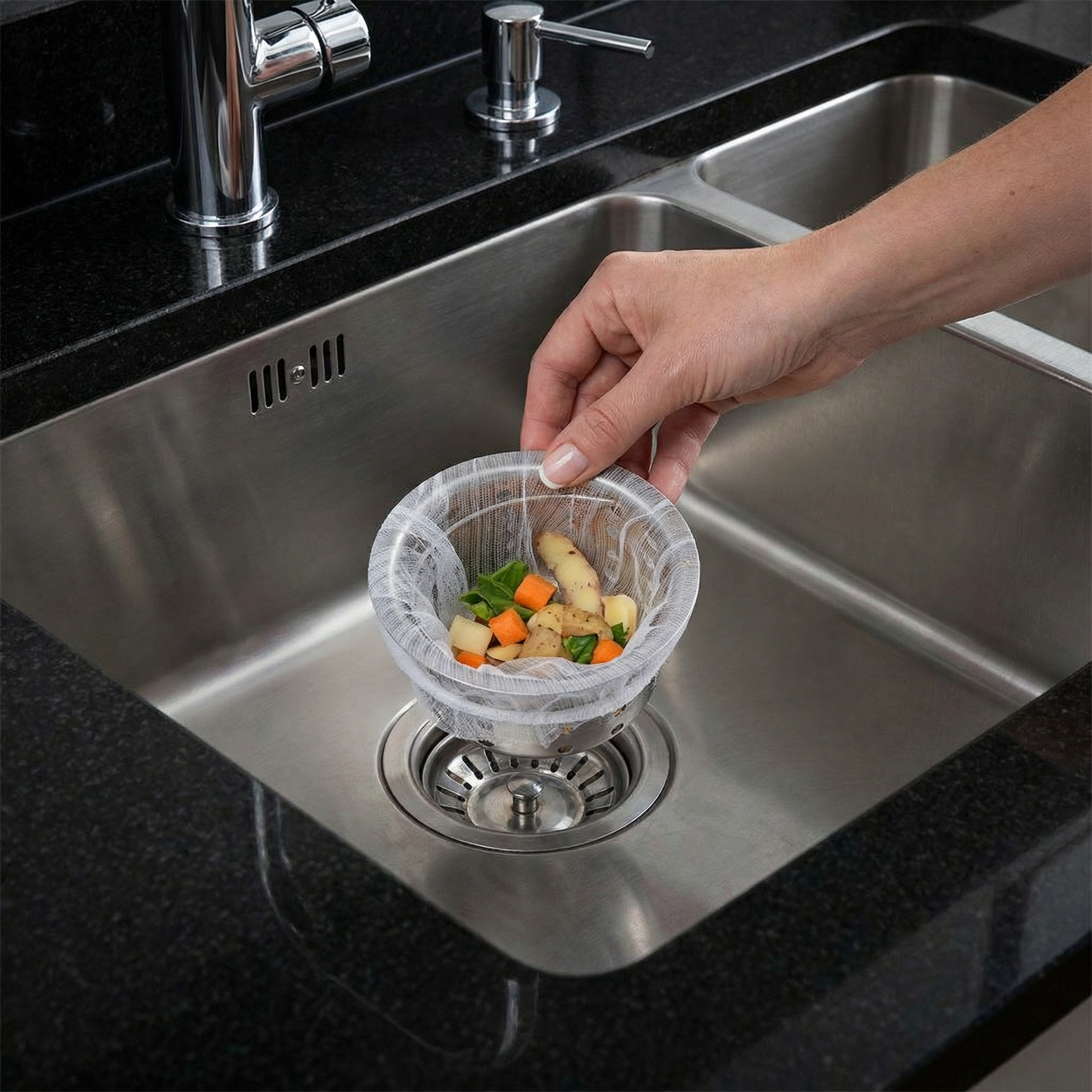 Disposable Sink Strainer Nets – Anti-Clog Mesh for Sink & Drain (200-Pack)