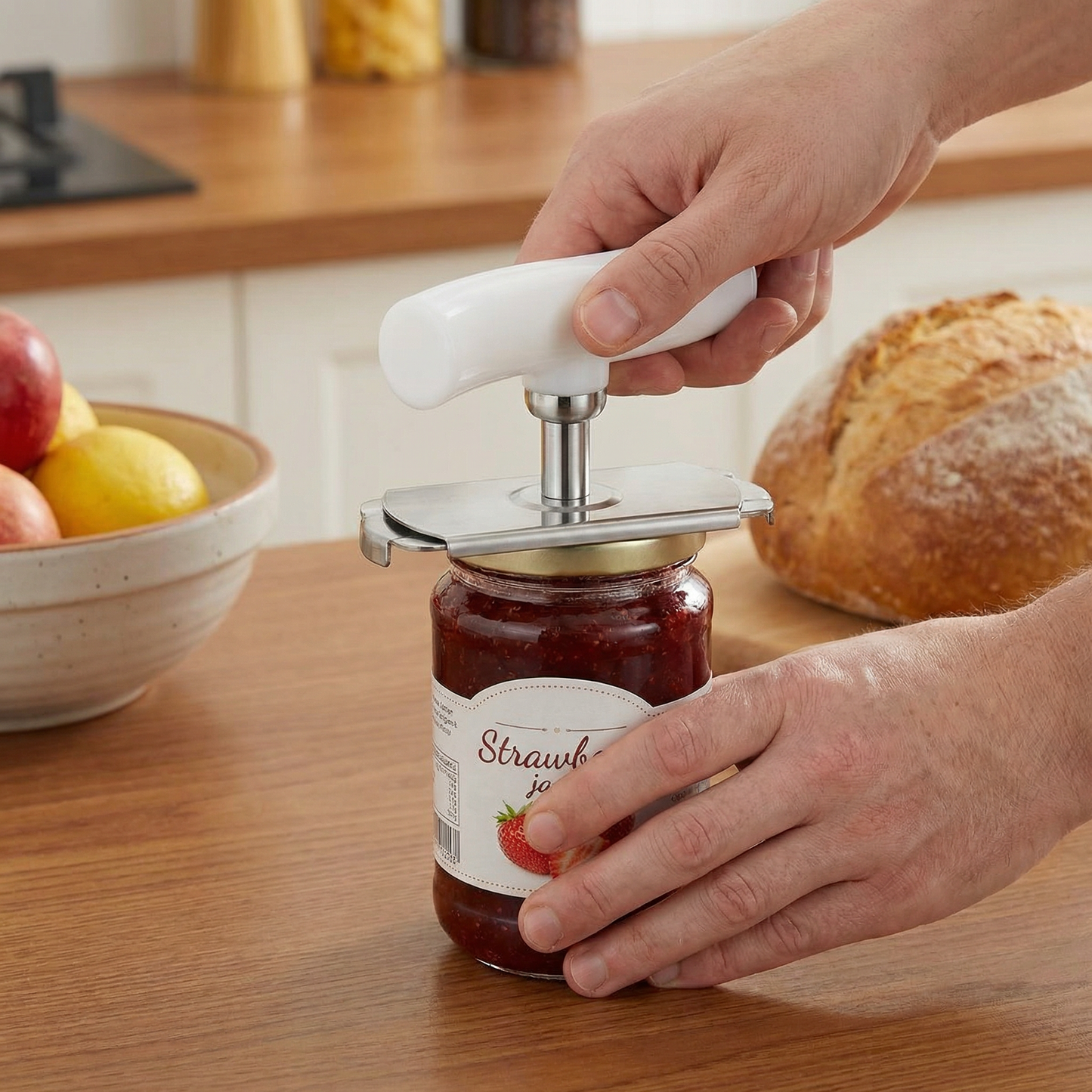 Multi-Function Stainless Steel Can & Bottle Opener – Adjustable & Rotatable
