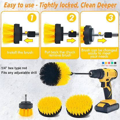 Cleaning Brushes for Drills (3 Pieces)