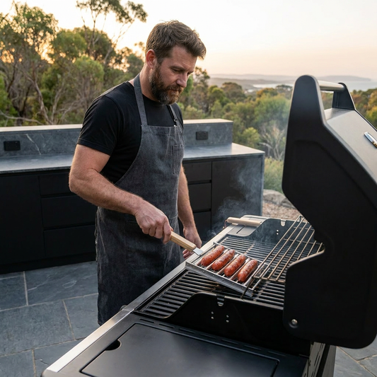 Stainless Steel Sausage Rack – Rollable Grill Holder for Hot Dogs & Sausages