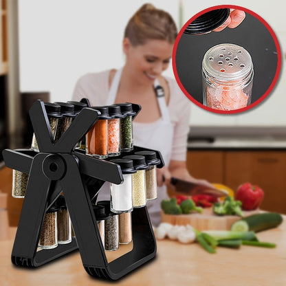 Practical Spice Organiser with Rotating Function
