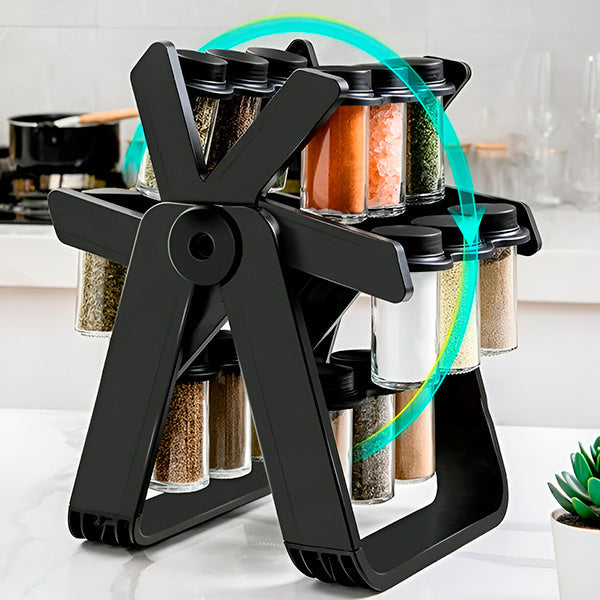 Practical Spice Organiser with Rotating Function