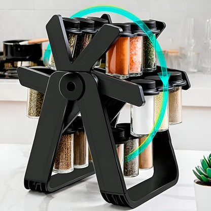 Practical Spice Organiser with Rotating Function
