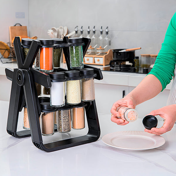 Practical Spice Organiser with Rotating Function