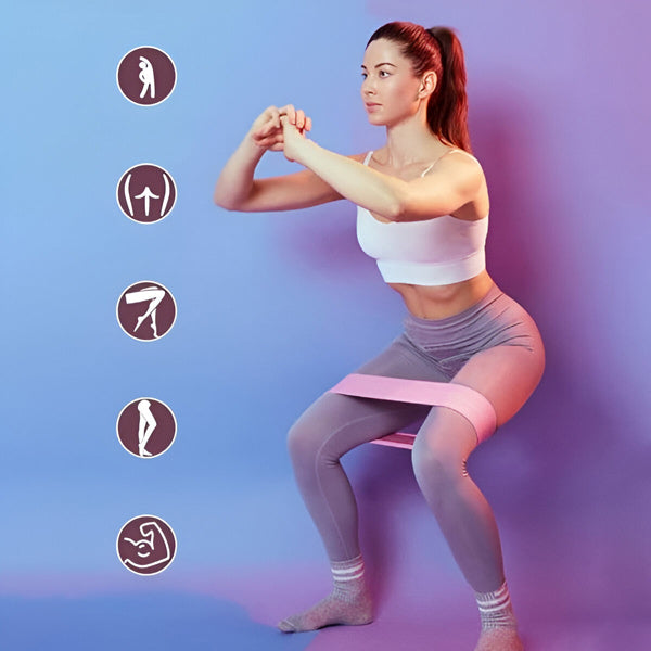 Extremely Durable and Non - Slip Fitness Bands (3 Pieces)