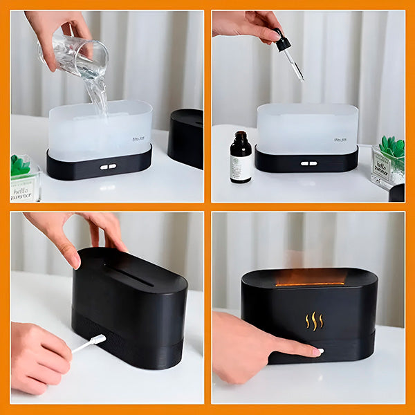 Innovative Humidifier with Realistic Flame Effect