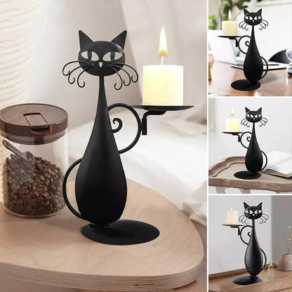 Decorative Candle Holder in the Shape of a Cat