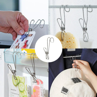 Stainless Steel Hook Clips for Versatile Applications (10 Pieces)