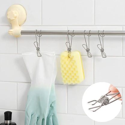 Stainless Steel Hook Clips for Versatile Applications (10 Pieces)