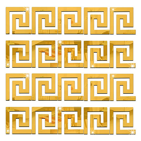 Luxurious Mirror Wall Stickers (Set of 10)
