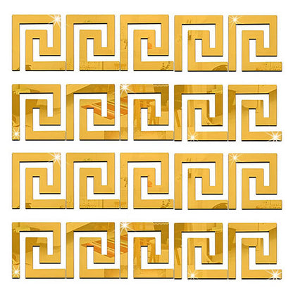 Luxurious Mirror Wall Stickers (Set of 10)
