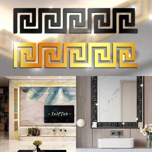 Luxurious Mirror Wall Stickers (Set of 10)