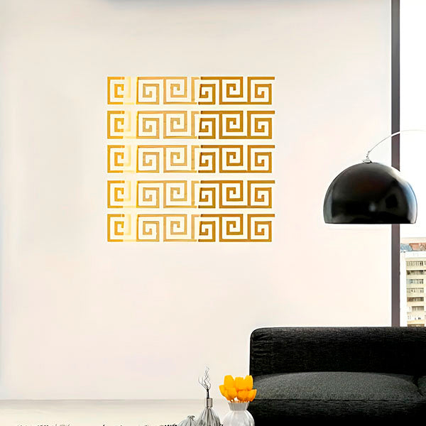 Luxurious Mirror Wall Stickers (Set of 10)
