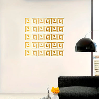 Luxurious Mirror Wall Stickers (Set of 10)