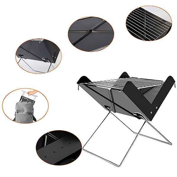 Mobile Barbecue for Camping and Garden