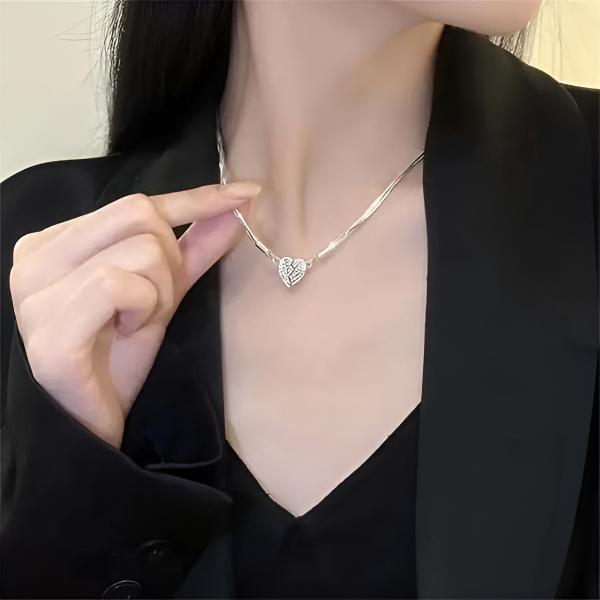 Elegant Magnetic Heart Necklace